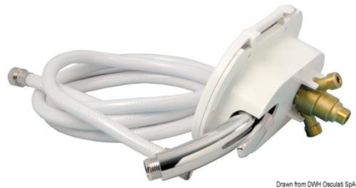 Box doccia bianco tubo PVC 4 m uscita posteriore/laterale